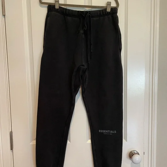 Essentials Black Sweatpants Size Medium